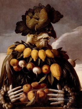 静物 Painting - 果物の男 ジュゼッペ・アルチンボルド 古典的な静物画